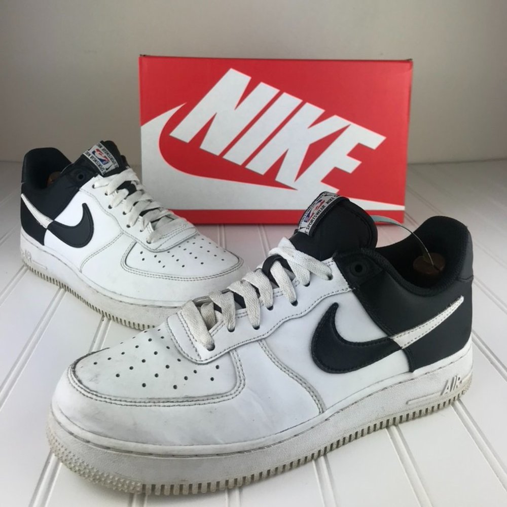 NBA x Air Force 1 Spurs Mens Black & White Sneaker